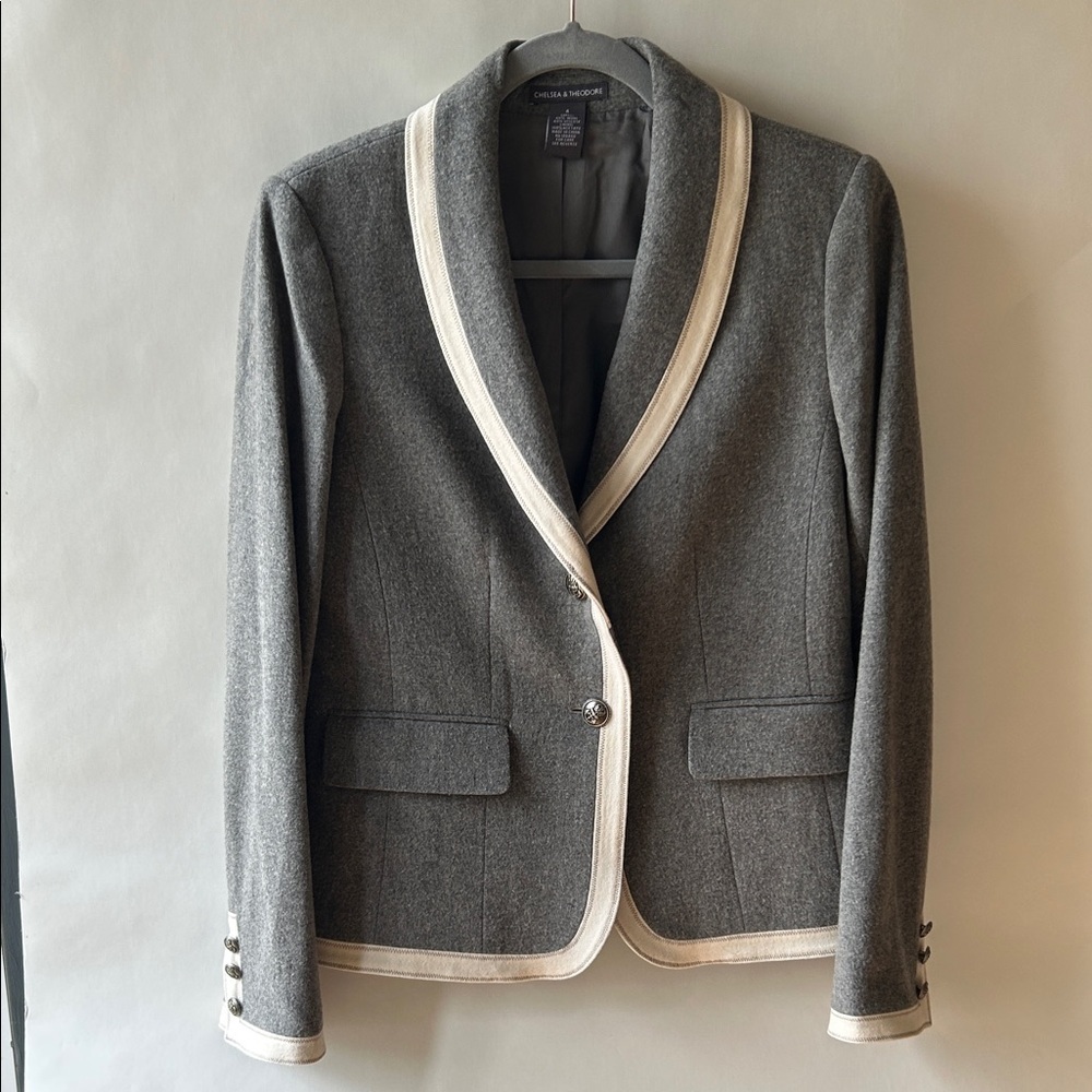 Chelsea & Theodore Wool Blend Blazer